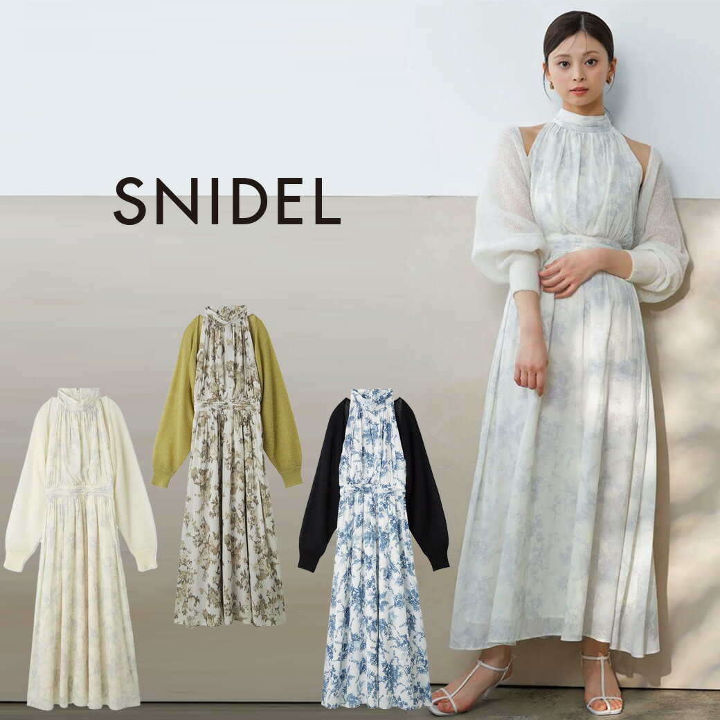 SALE10%OFF スナイデル SNIDEL アメスリワンピース×ボレロカーデセット swno251137 レディース セットアイテム カーディガン ロングワンピース セレクト雑貨ムー【P10】のサムネイル