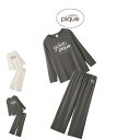 (1日限定ポイント最大10倍)ジェラートピケ gelato pique レーヨンロゴロンT&ロングパンツセット pwct255320set pwcp255321...