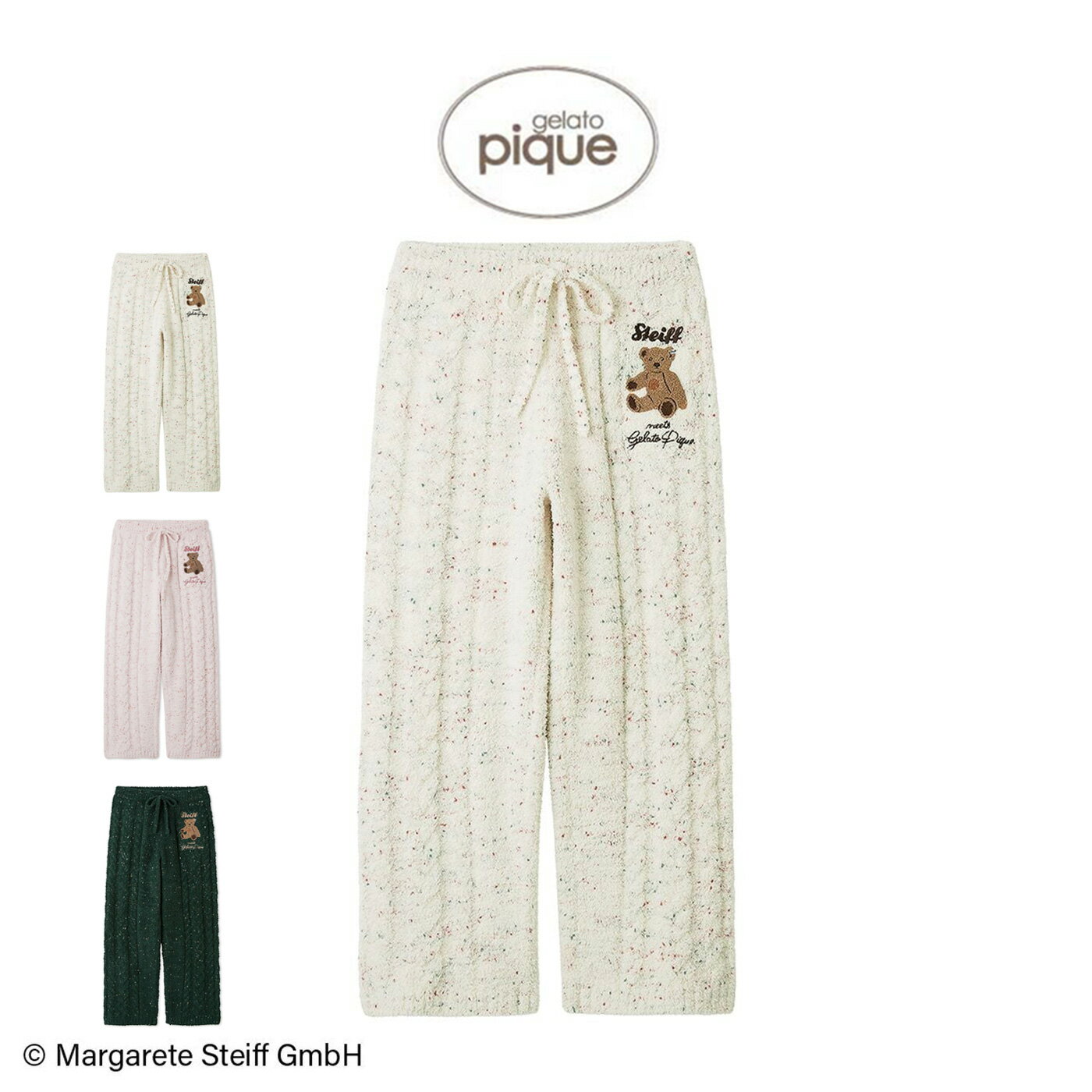ジェラートピケ gelato pique Steiff パウダーネップアランロングパンツ pwnp255035 ジェラピケ パジャマ 部屋着 ルームウェア レディース クリスマス 2025冬 ギフト プレゼントにおすすめ セレクト雑貨ムーのサムネイル