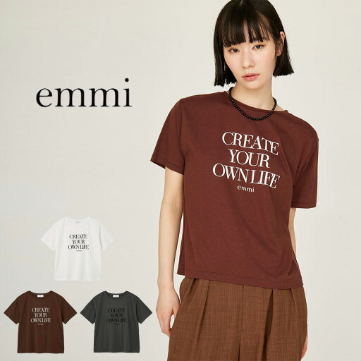 SALE40%OFF エミ アトリエ emmi atelier フロッキーロゴTシャツ 13wct252046 レディース ハンドウォッシャブル クロップド丈 吸収性 シンプル トップス 2025夏 セレクト雑貨ムー SALE40%OFF エミ アトリエ emmi atelier フロッキーロゴTシャツ 13wct252046 レディース ハンドウォッシャブル クロップド丈 吸収性 シンプル トップス 2025夏 セレクト雑貨ムー