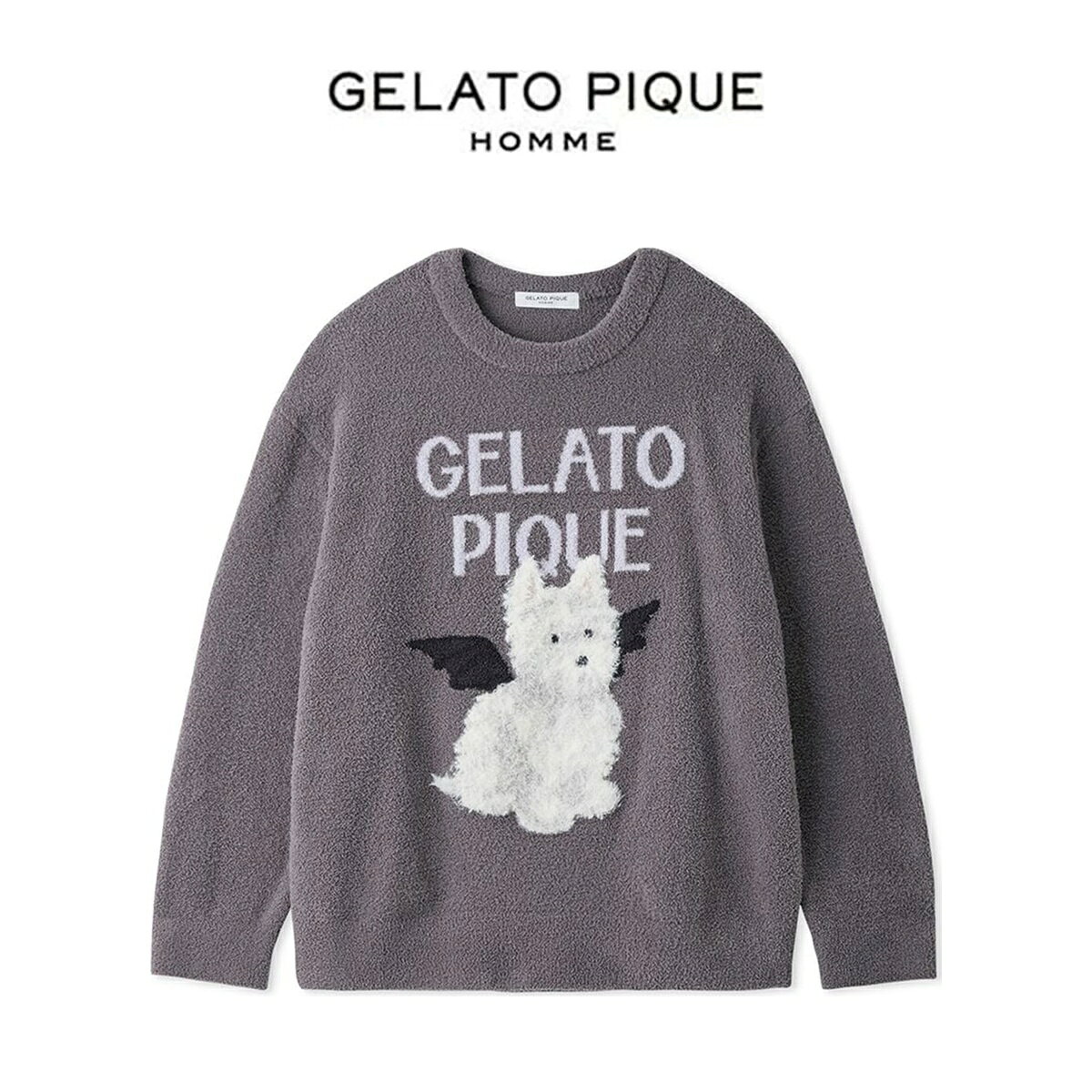 ジェラートピケ オム GELATO PIQUE HOMME HALLOWEEN ハロウィン ナイトパレードDOGSジャガードプルオーバー pmnt264079 ジェラピケ ニット プルオーバー メンズ 仮装 プレゼント セレクト雑貨ムー