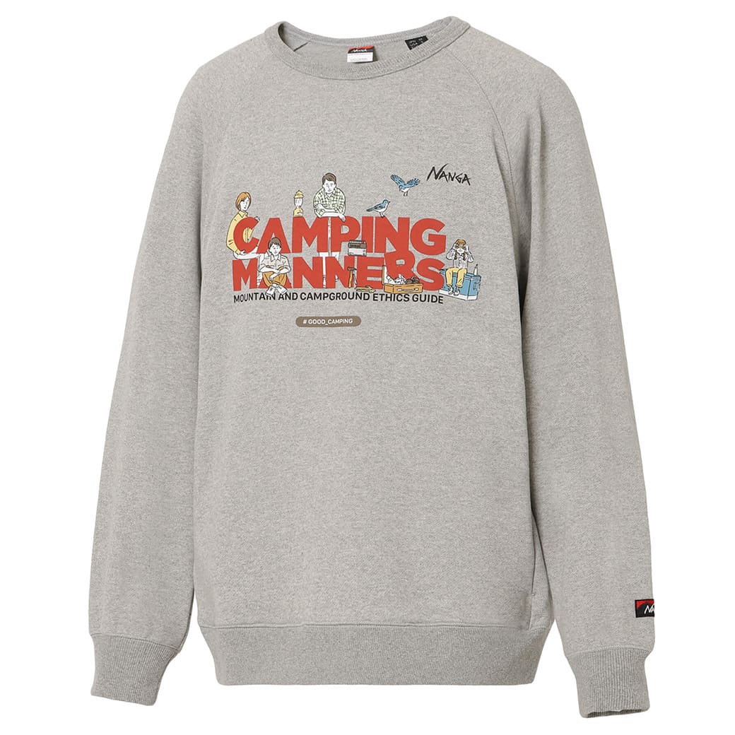 NANGA ナンガ ECO HYBRID CAMPING MANNERS PEG&ROPE SWEATSHIRT(UNISEX) エコハイブリッド キャンピングマナー ペグ&ロープ スウェットシャツ nw2411-1f702 トレーナー ユニセックス アウトドアウェア セレクト雑貨ムー【P10】 3