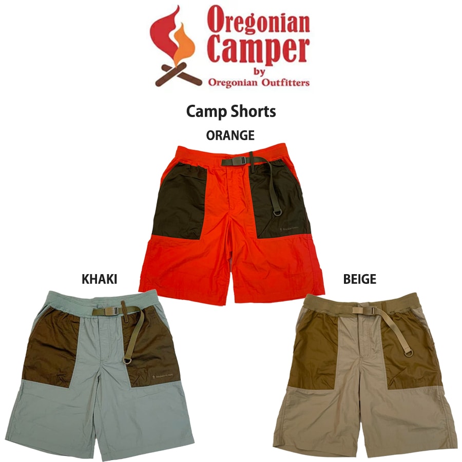 Oregonian Camper オレゴニアンキャンパー Camp Shorts キャンプショーツ ショートパンツ ocw-2021 軽量ナイロン素材 難燃コットン ベイカータイプポケット キャンプ アウトドア 釣り 川遊び ブッシュクラフト セレクト雑貨ムー