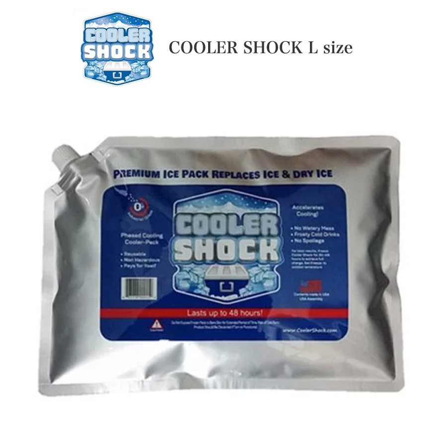 COOLER SHOCK Lサイズ (クーラーショック) 保冷剤 予冷時間:約12時間 繰り返し使用可 キャンプ アウトドア 釣り レジャー アイシング 中-大...