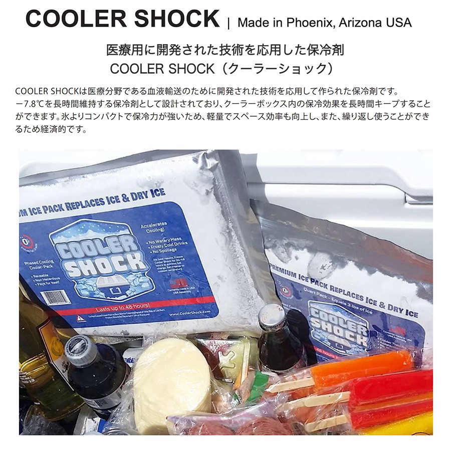 セレクト雑貨ムーのCOOLER SHOCK Mサイズ (クーラーショック) 保冷剤 予冷約12時間 繰り返し使用可 キャンプ アウトドア 釣り レジャー クーラーボックス用 お弁当の保冷剤 運動時のアイシング プチギフト プレゼント セレクト雑貨ムー｜アングル2