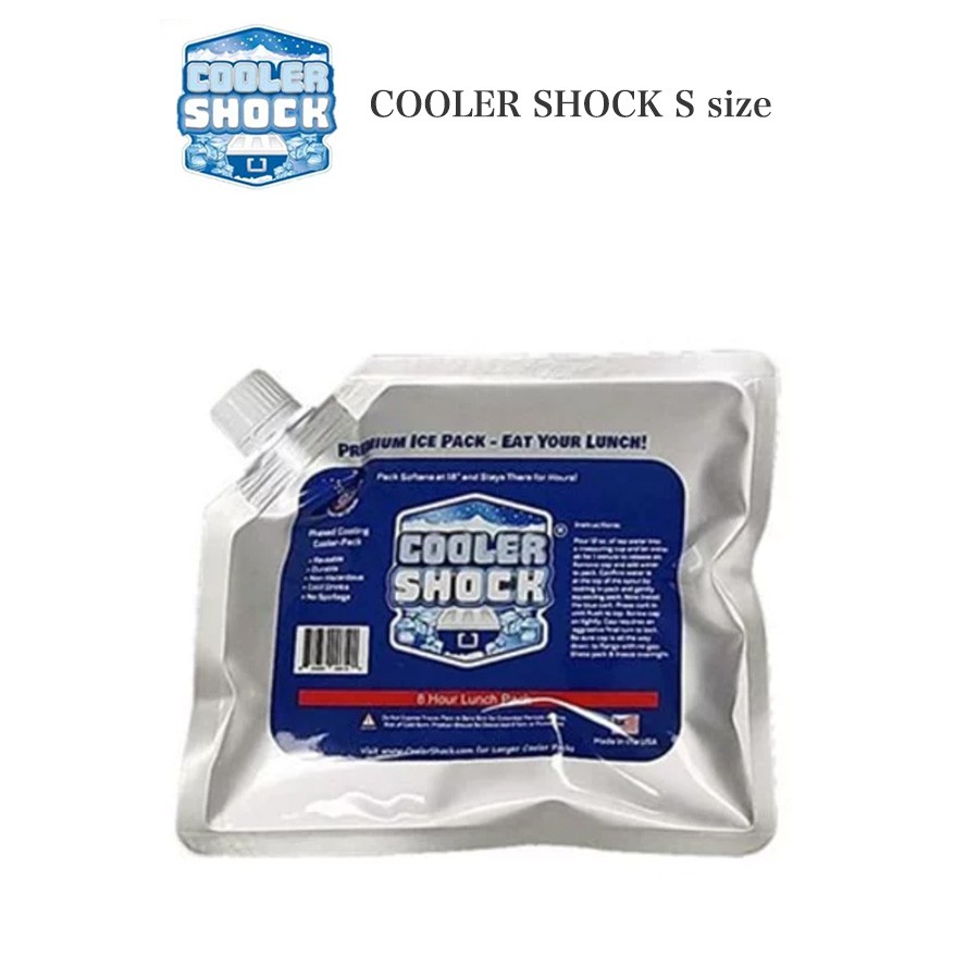 COOLER SHOCK Sサイズ 単品 (クーラーショック) 保冷剤 予冷約8時間 繰り返し使用可 キャンプ アウトドア 釣り レジャー 小クーラーボックス用 お弁当の保冷剤 運動時のアイシング プチギフト プレゼント セレクト雑貨ムー