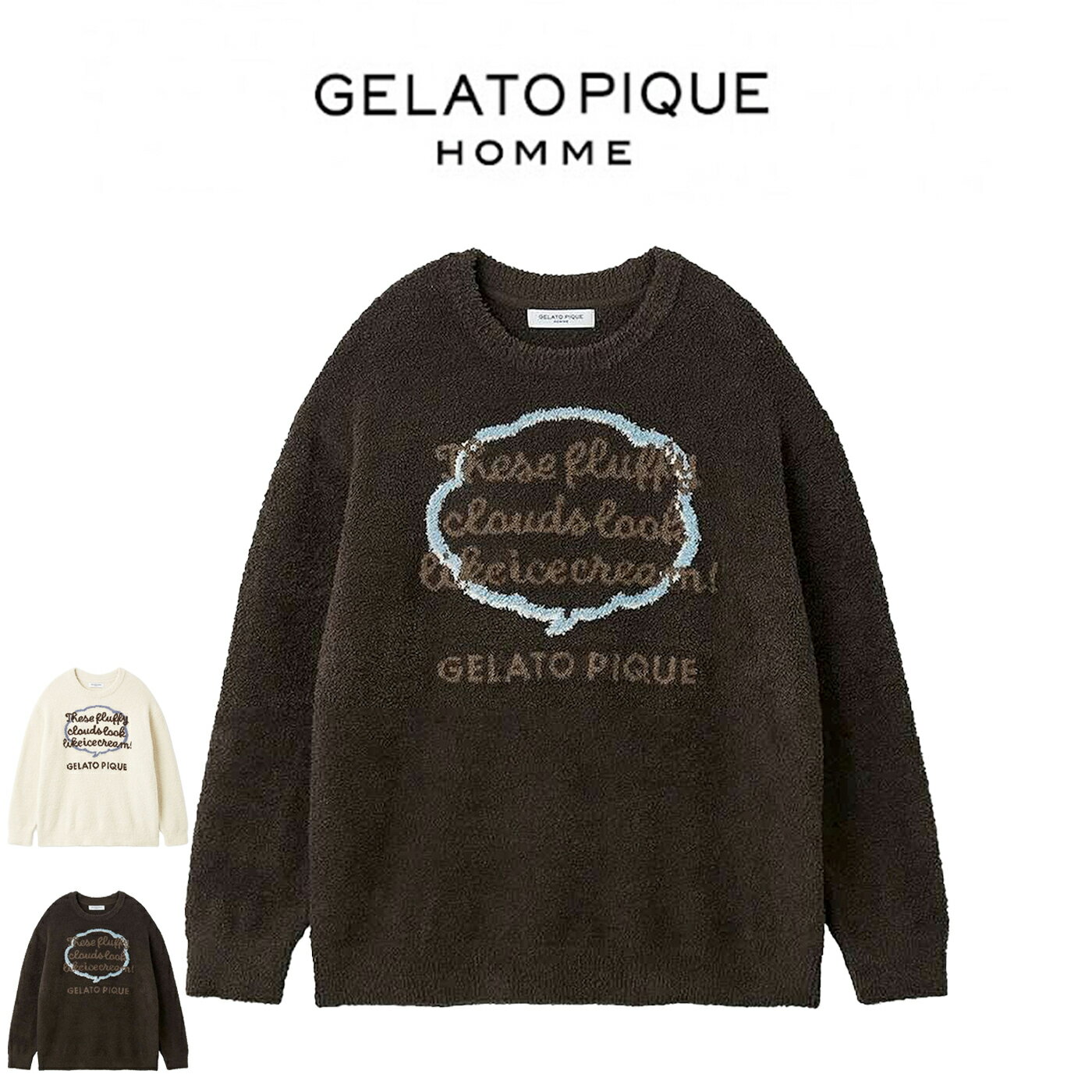 ジェラートピケ オム GELATO PIQUE HOMME ベビモコトークロゴプルオーバー phnt261957 メンズ ジェラピ..
