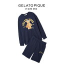 ジェラートピケ オム GELATO PIQUE HOMME スポーティベア裏毛プルオーバー&ハーフパンツセット pmct254982 pmcp254983 メン...