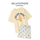 ジェラートピケ オム GELATO PIQUE HOMME スポーティベアワンポイントTシャツ&総柄ハーフパンツ pmct254984 pmcp254985 メ...