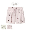 ジェラートピケ gelato pique 接触冷感 チェリー柄ショートパンツ pwcp254278 ジェラピケ ルームウェア パジャマ 部屋着 レディース 2025秋 ギフト プレゼントにおすすめ セレクト雑貨ムー