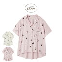 ジェラートピケ gelato pique 接触冷感 チェリー柄シャツ pwct254277 ジェラピケ ルームウェア パジャマ 部屋着 2025秋 ギフト プレゼントにおすすめ セレクト雑貨ムー