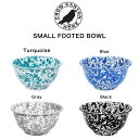 Crow Canyon Home クロウキャニオンホーム SMALL FOOTED BOWL スモールフーテッドボウル 高さ6.3cm × 直径12.7cm 琺瑯 ホーロー ホウロウ 食器 キャンプ アウトドア ピクニック BBQ インテリア マーブル模様 ギフト【S10】