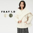 SALE50%OFF FRAY I.D フレイアイディー 2WAYストール付きキルティングジャケット fwfj241003 レディース アウター オーバーシルエット クロップド丈 ノーカラージャケット 抜け感