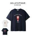 GELATO PIQUE HOMME ジェラートピケ オム ケチャップTシャツ phct242915 メンズ トップス 部屋着 コットン100 プリント ルームウェア パジャマ 半袖 新生活 ギフト プレゼントにおすすめ 2024夏 セレクト雑貨ムー