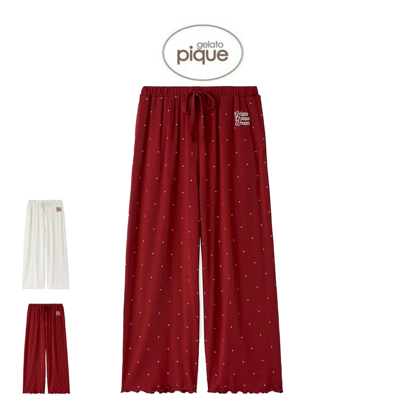 楽天セレクト雑貨ムージェラートピケ gelato pique ドット柄ロングパンツ pwcp255308 ジェラピケ パジャマ 部屋着 ルームウェア レディース クリスマス 2025冬 ギフト プレゼントにおすすめ セレクト雑貨ムー