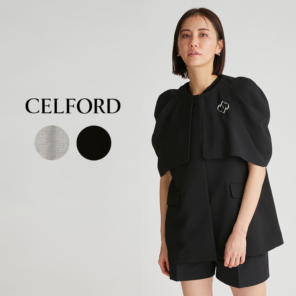(20日24H限定ポイント10倍)SALE30%OFF CELFORD セルフォード 通販 ケープ付きジレ cwfj232011 レディース 2023春夏 アウター ベスト コーディネート セレクト雑貨ムー【psale】【23summer】のサムネイル