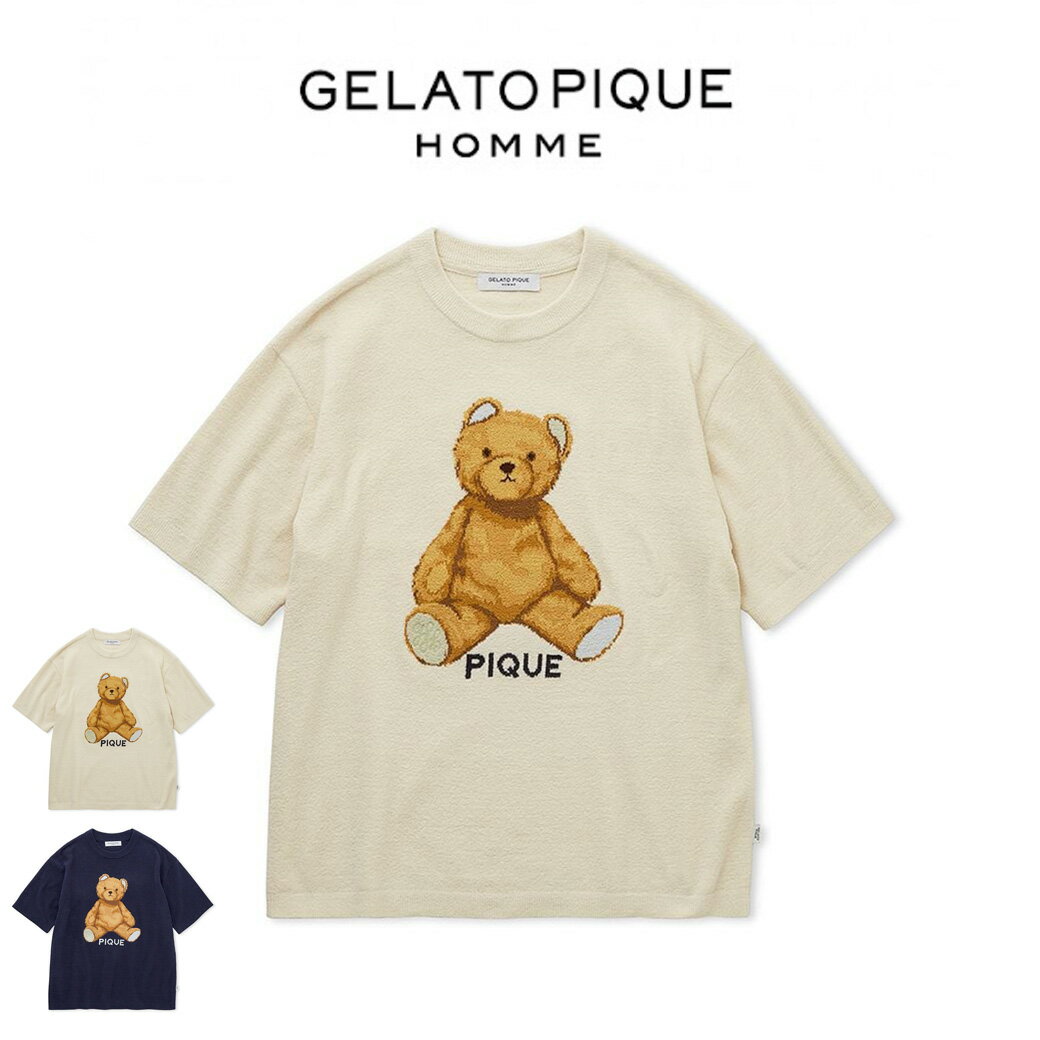 (期間限定ポイント最大10倍)ジェラートピケ オム GELATO PIQUE HOMME エアモコベアジャガードプルオーバー phnt251944 ジェラピケ メンズ パジャマ ルームウェア 部屋着 半袖 2025春 ギフト プレゼントにおすすめ セレクト雑貨ムー