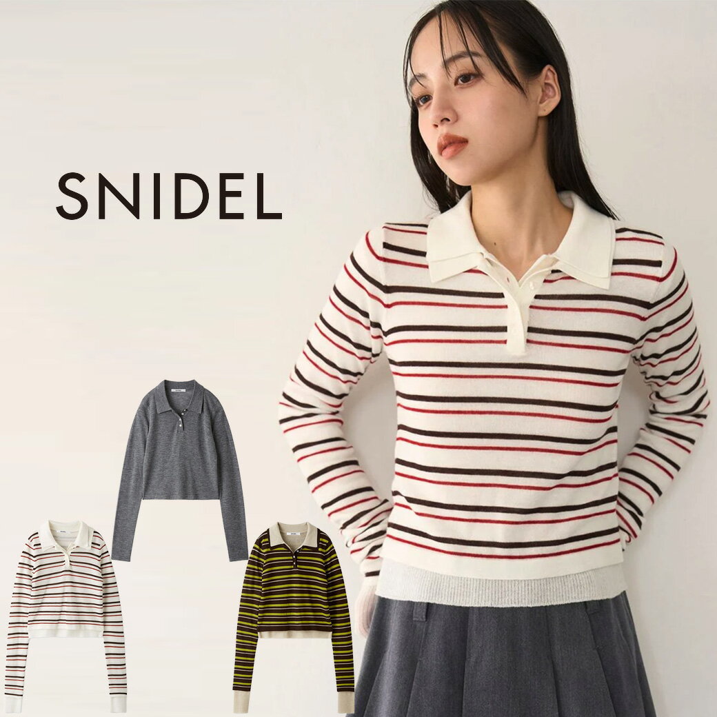 (予約) SNIDEL スナイデル Sustainableレイヤードポロニットプルオーバー swnt245096 (11月中旬以降入荷) レディース トップス カットソー デイリー カジュアル フェミニン ポロディテール 女子会 デート 2024冬 セレクト雑貨ムーのサムネイル