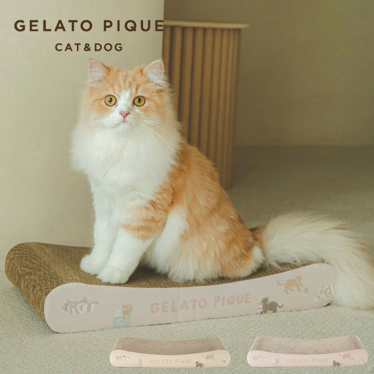 ジェラートピケ gelato pique CAT＆DOG ねこ柄つめとぎ pagg259038 ジェラピケ 猫爪とぎ 爪とぎソファ 猫用品 猫グッズ ※ラッピング不可商品 セレクト雑貨ムー