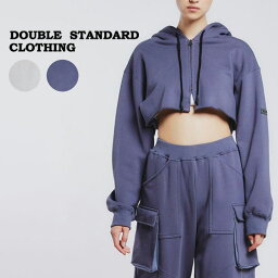 (0の付く日ポイント10倍)DOUBLE STANDARD CLOTHING ダブルスタンダードクロージング ESSENTIAL / クロップドジップパーカー 2508180241 レディース ダブスタ トップス ショート丈 スポーティー モード 2024春 セレクト雑貨ムー【S10】