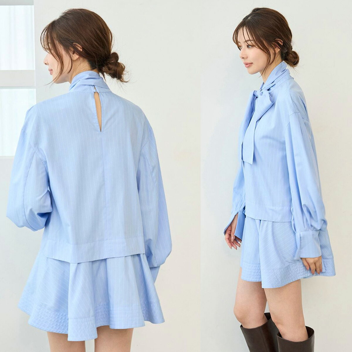 SALE40%OFF スナイデル SNIDEL Sustainableバリエボリュームチュニックブラウス swfb255071 レディース トップス 長袖 エレガント フレア セレクト雑貨ムー