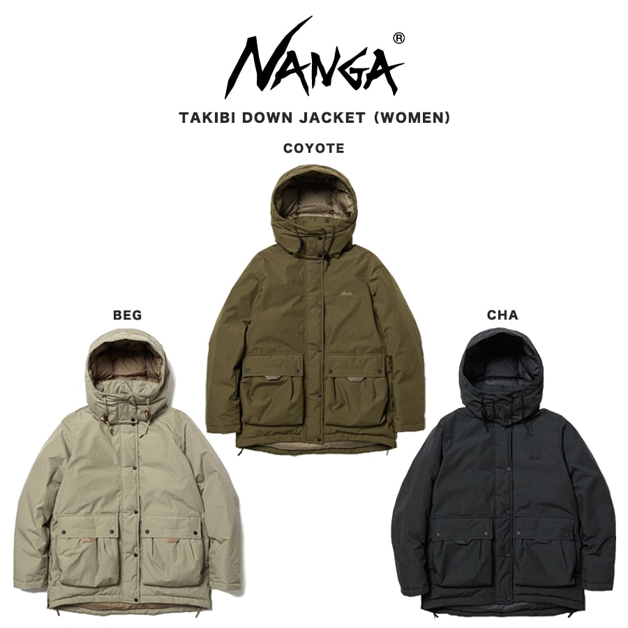 NANGA ナンガ 通販 LADY’S TAKIBI DOWN JACKET（WOMEN）レディース焚き火ダウンジャケット (2021年ニューモデル) 女性用アウトドアウェアー 冬キャンプ 焚き火 難燃素材 中綿超撥水加工 セレクト雑貨ムー