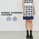 (SALE50%OFF) DOUBLE STANDARD CLOTHING ダブルスタンダードクロージング DSC / ロゴダル糸ショートスカート 0202002233 レディース ダブスタ 2023SS 台形スカート ダブルジャガード 膝上スカート ミニ丈 セレクト雑貨ムー