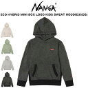 NANGA ナンガ ECO HYBRID MINI BOX LOGO KIDS SWEAT HOODIE(KIDS)エコハイブリッドミニボックスロゴ キッズ ス...