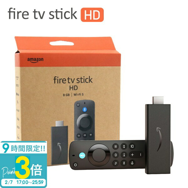 【P3倍】【新品 正規品】Fire TV Stick HD 2024年発売 ストリーミングメディアプレイヤー Alexa対応 新築祝 引越祝 Netflix ディズニープラス TVer U-NEXT テレビで楽しめる 誕生日プレゼント 男性 女性