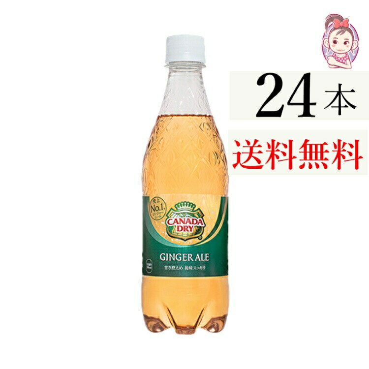 送料無料 カナダドライジンジャーエール 500ml PET 24本×1ケース 計:24本