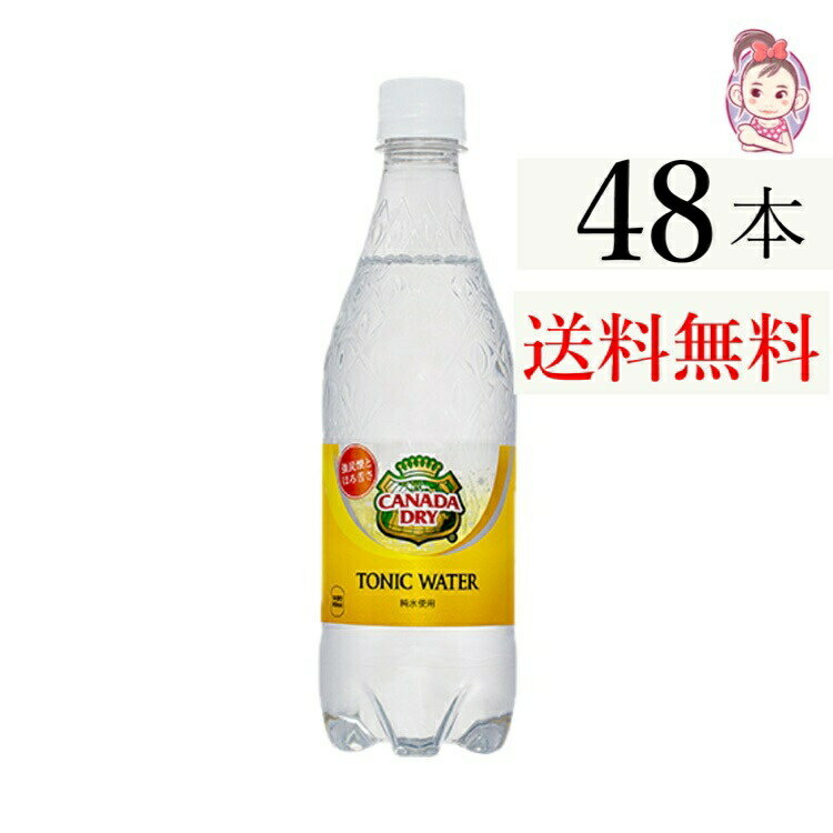 送料無料 炭酸水 カナダドライトニックウォーター 500ml PET 24本×2ケース 計:48本