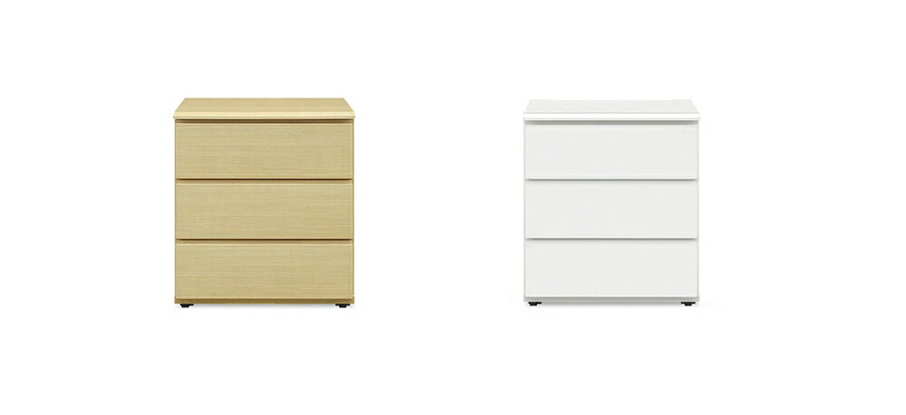 FT クローゼットチェスト 隠しキャスター付 チェスト 60 3段 幅60cm すきま家具 全段スライドレール付き 衣類収納力 完成品 国産 スリム 押し入れ セミオ ーダー ホワイト ナチュラル 送料無料