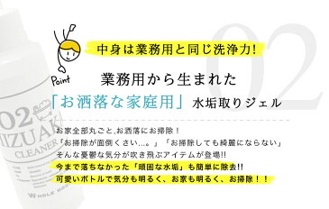 【定形外郵便で送料料】WHOLE HOUSE02 水垢用洗浄剤100ml水垢取りクリーナー 水垢取り剤 水垢取りジェル 石鹸カス お風呂 壁 水アカ 業務用 水アカ お掃除プロも愛用