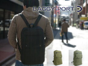 BAGGY PORT(バギーポート）ロウビキパラフィン加工帆布　リュックサック　ACR-524【メンズ】【デイバッグ】【撥水】【A4サイズ対応】【キャンバス】【シンプル】【送料無料】【代引き無料】【楽ギフ_包装】