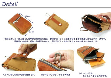 BAGGYPORT(バギーポート) グローブレザー×6号帆布 マルチケース YNM-215【本革】【キャンバス】【ウエストポーチ】【小さめ】【メンズレディース兼用】【送料無料】【代引き無料】【楽ギフ_包装】