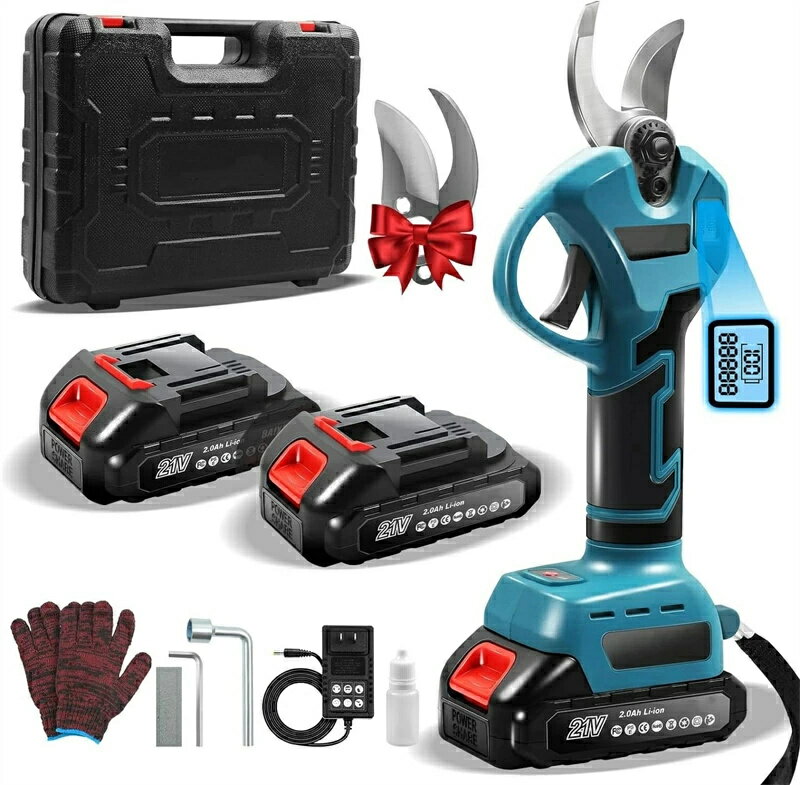 [スーパーセール]充電式剪定ばさみ 電動剪定バサミ 電動剪定鋏 ブラシレスモーター 切断径30mm コード..