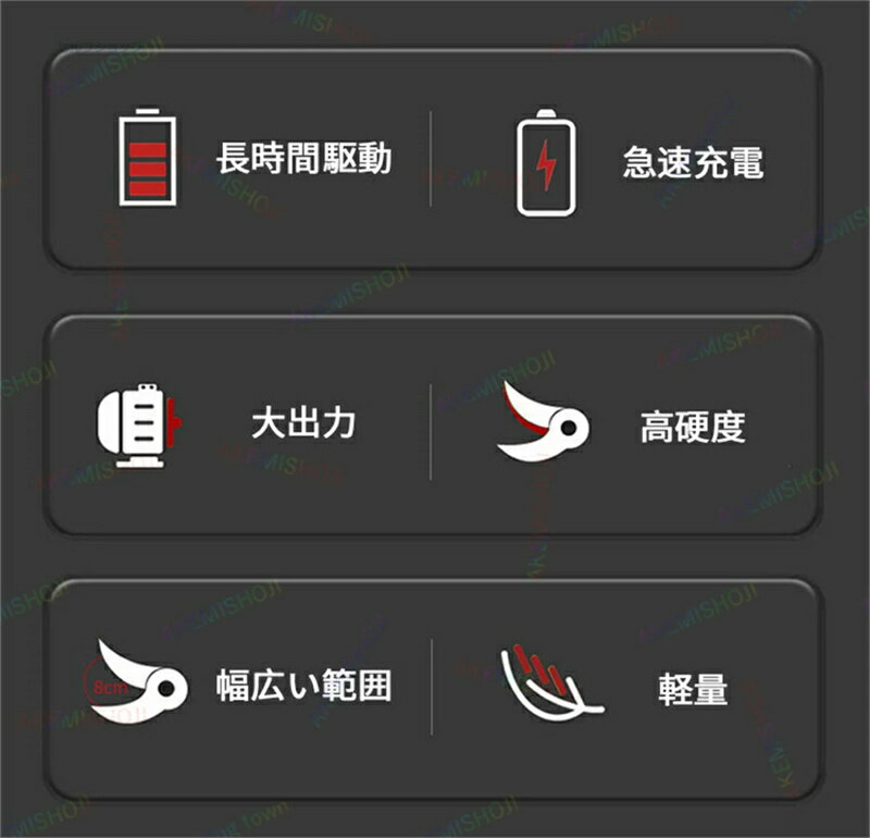 電動ハサミ 電動剪定バサミ 剪定バサミ 剪定はさみ 枝切りはさみ 剪定鋏 高枝切りバサミ 高枝切りはさみ 切断直径0-75mm ガーデニング 0.8kg 庭木/枝切り/果樹用　長い枝切り太い枝 軽量 枝切り鋏 剪定ばさみ 伸縮1.3～2.5m　LCDディスプレイ 切断回数と残量表示ディスプレー