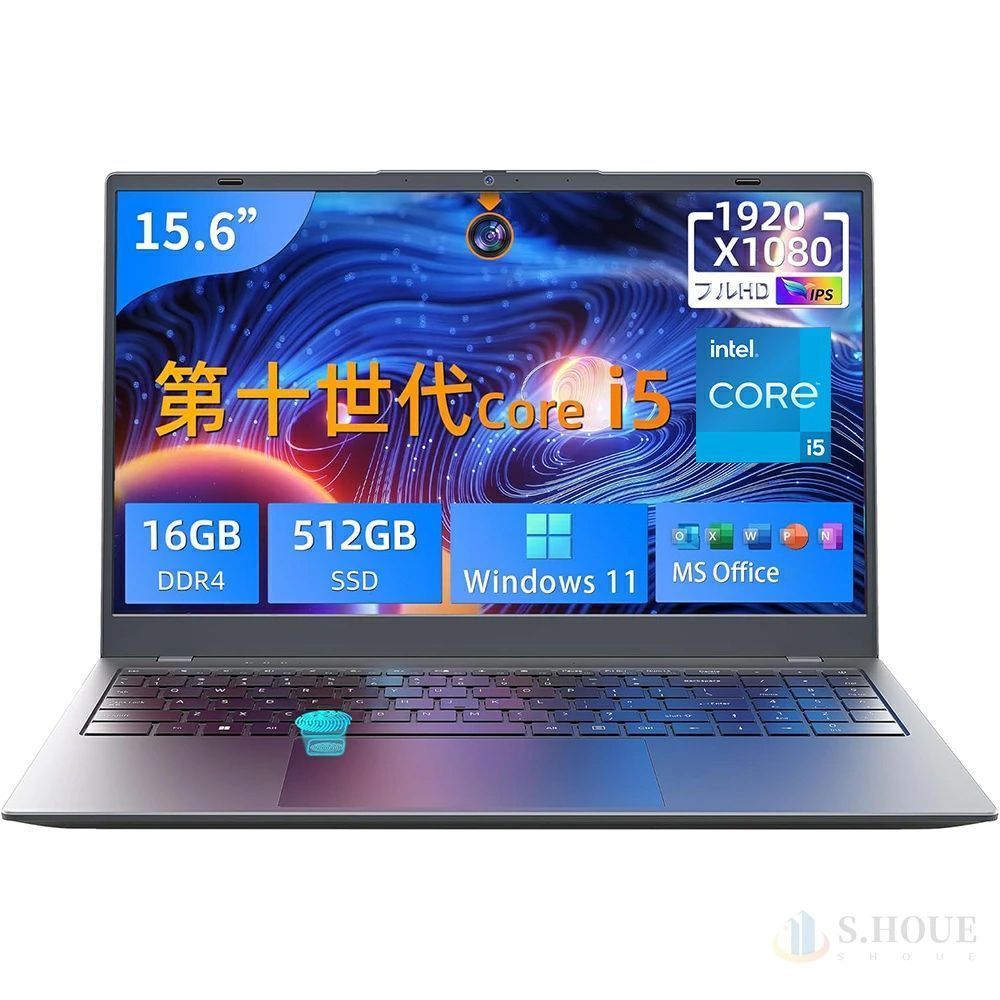 ノートパソコン office付き 軽量 第10世代 Core i5-1030ng7ノートpc 15.6インチ パソコン 16GB 512GB SSD laptop Windows11 高速放熱静音 FHD1080P IPS広視野角 Webカメラ BT5.2 Type-C HDMI テンキー付 指紋認証