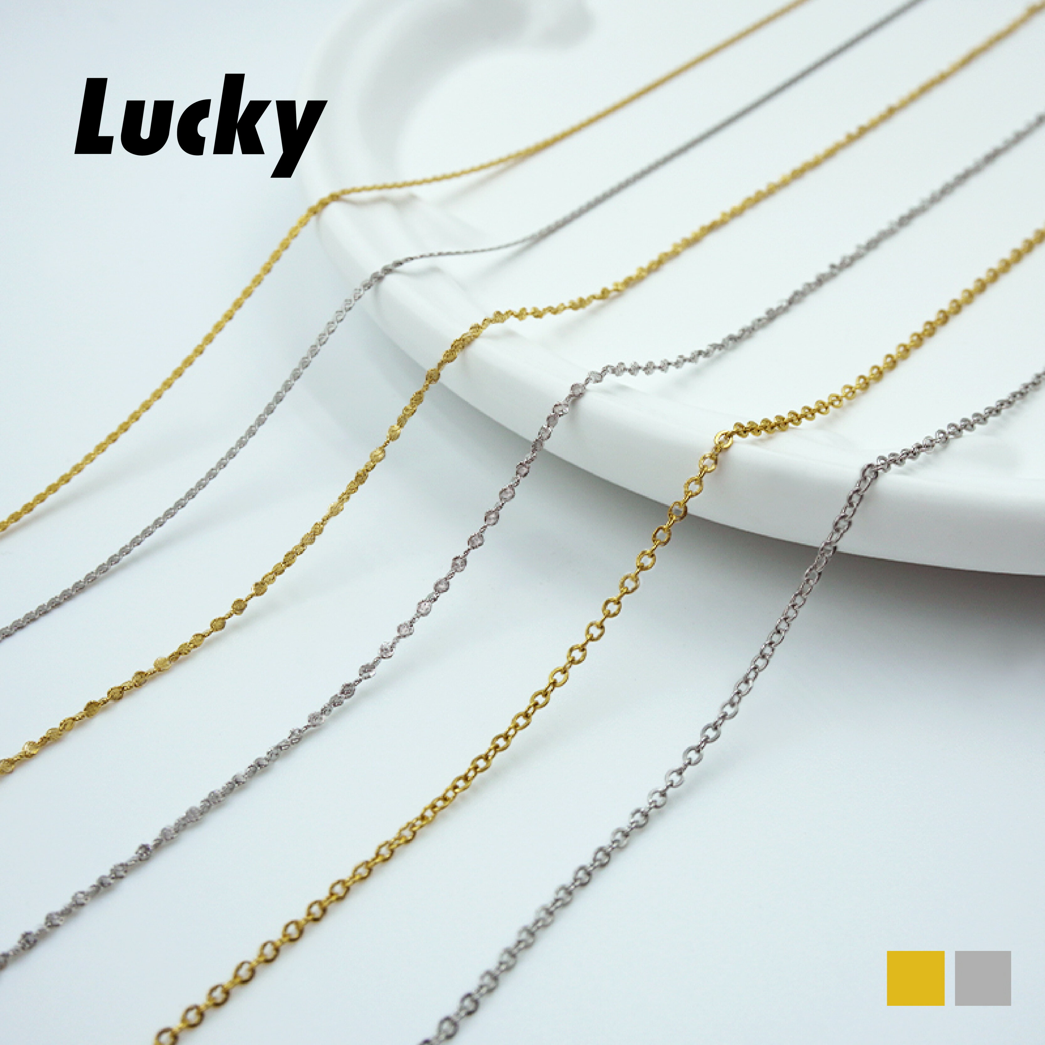 【スーパーSale★P10+82%OFF】ネックレスチェーン 極細 45cm のみ キラキラ ネックレス 錆びない 金属アレルギー対応 ネックレス つけっぱなし...