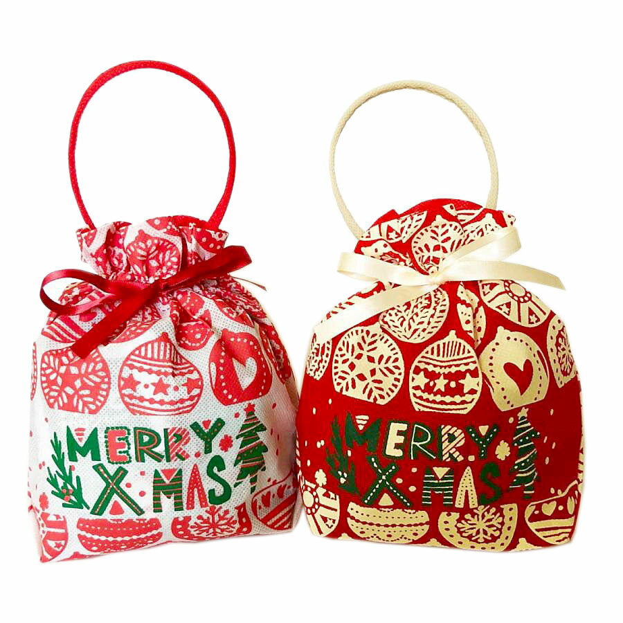 クリスマス お菓子詰め合わせ オリジナルお菓子 子ども ギフト クリスマスリボンバッグ(2種アソート)