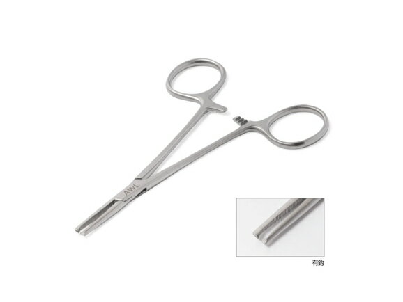 モスキート止血鉗子 - 125mm 直 有鈎 1袋/1本入 AWL