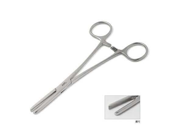 Rakuten - チューブ鉗子 - 180mm 歯付 1袋/1本入 AWL