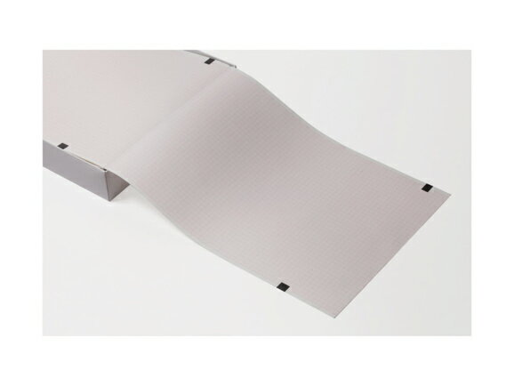 フクダ電子製 心電計用記録紙 折畳 - 幅210mm×折295mm×100m 方眼印刷ナシ 1箱/1冊入 ちばら