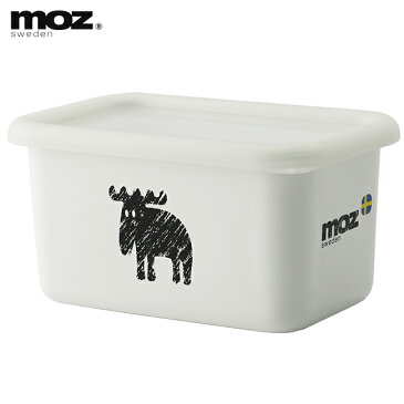 ホーロー保存容器 moz モズ 深型角容器 S MOZ-DS / ホーロー 琺瑯 琺瑯容器 保存容器 食品保存 キャニスター キッチン雑貨 ハニーウェアー ヘラジカ 北欧 おしゃれ かわいい 富士ホーロー【あす楽対応】