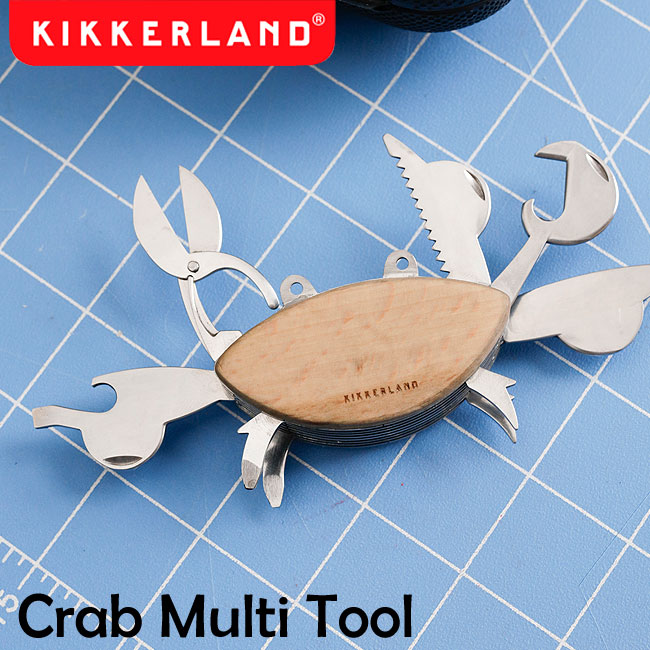 Kikkerland キッカーランド Crab Multi Tool クラブマルチツール KCD114 / DIY 工具 缶切り ドライバー ノコギリ 蟹 カニ おしゃれ【あす楽対応】