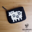 【マラソン連動セール】【メール便なら2個迄送料164円】Klippan クリッパン フェルトポーチ ブラックシープ / ひつじ パスケース カード入れ 小物入れ