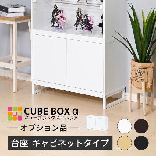 \ 魅せて 隠す収納 /【オプション品】 フィギュア 飾り棚 コレクションケース ディスプレイケース スタンド 台 サイドボード リビング 大型 横長 収納 おしゃれ キューブボックスα 推し活