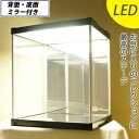 【25日限定 ＼特設ページのクーポン獲得で全品5 OFF／】 LED照明 背面 底面ミラー付き アクリル コレクションケース LED 卓上 フィギュアケース ロータイプ ディスプレイケース アクリルケース 背面ミラー コレクションラック ikea ショーケース 30cm l