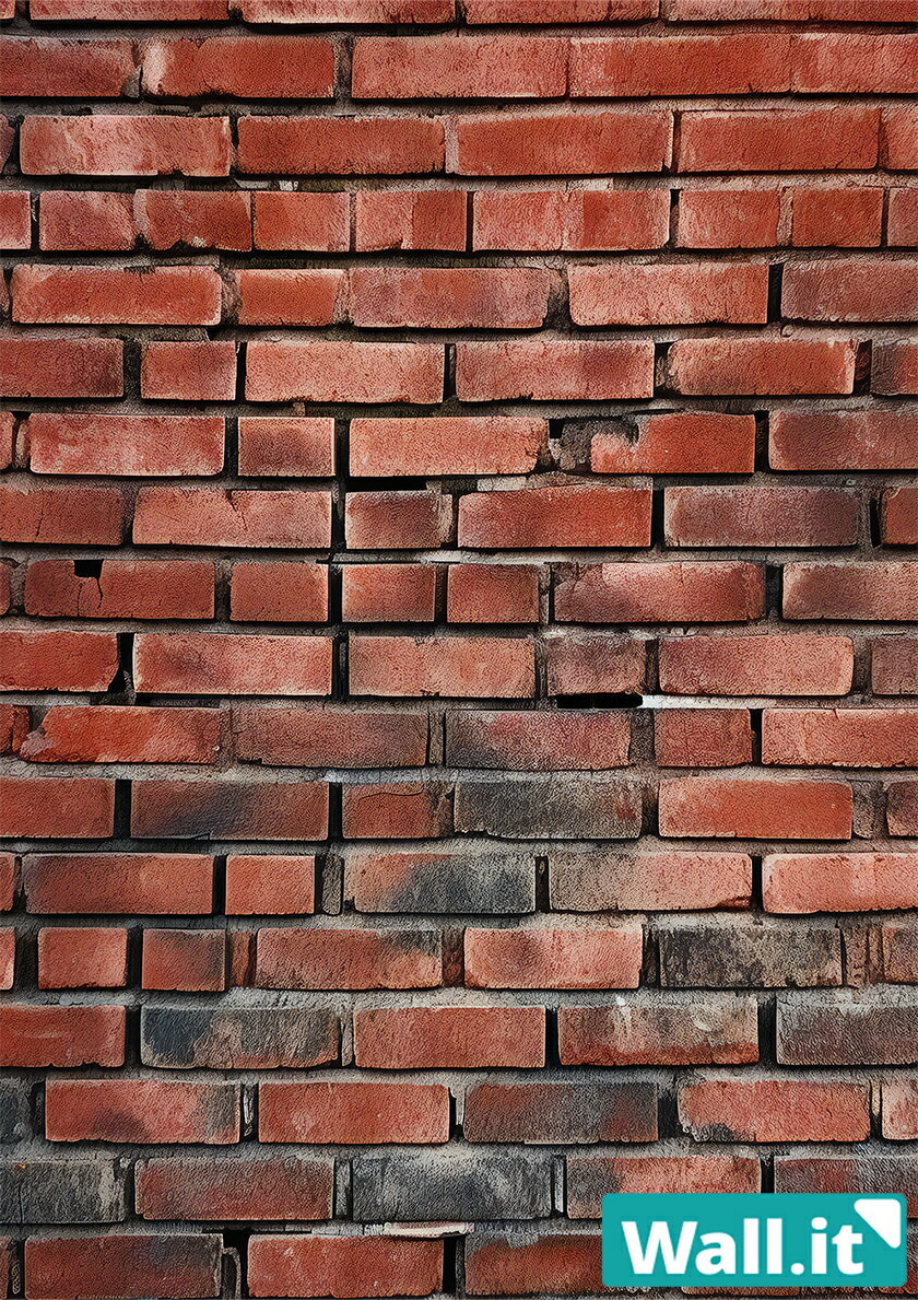 【Wall.it A4 フィギュアディスプレイケース専用背面デザインシート 縦向】 レンガブロック 壁面 壁紙 ..