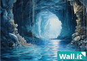 【30日★全品10%OFFクーポン★枚数限定】 【Wall.it A4 フィギュアディスプレイケース専用背面デザインシート 横向】 洞窟 風景 水路 地下水 ト...